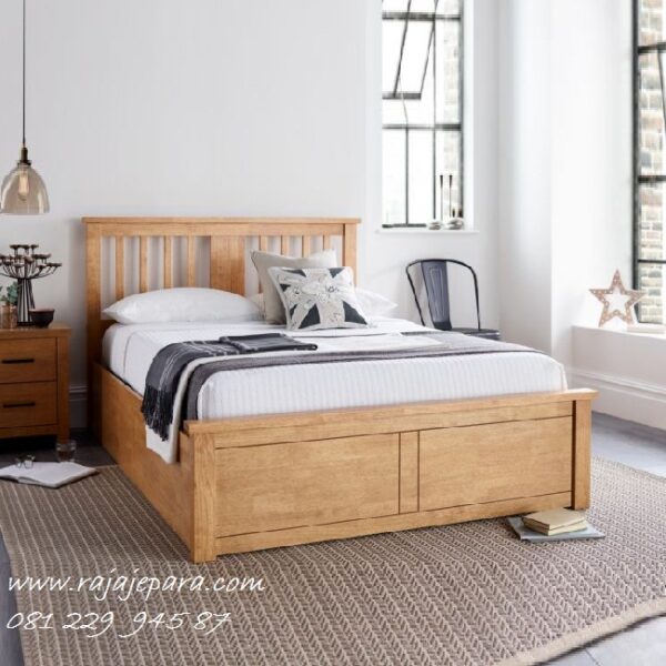 Tempat tidur minimalis jati Jepara model desain set kamar dari kayu tua klasik mewah modern vintage sederhana polos ukuran terbaru harga murah