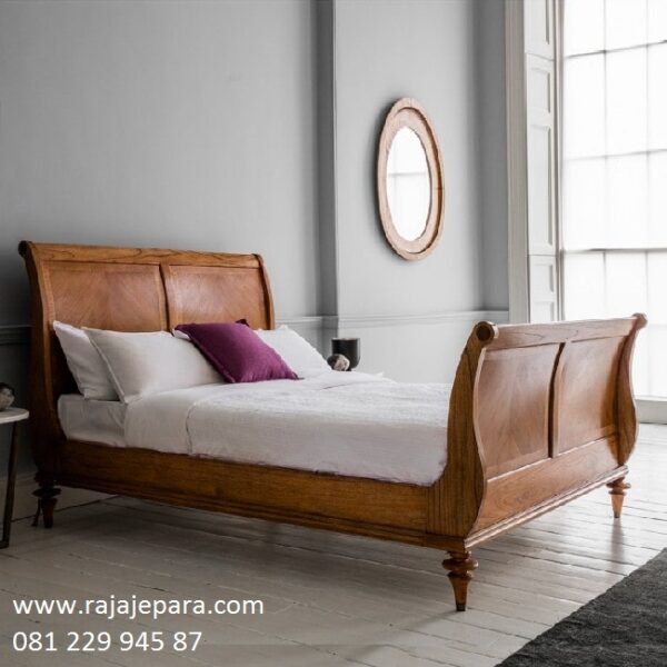 Ranjang tempat tidur kayu jati klasik mewah minimalis dan modern terbaru model desain set kamar bagong ukiran Jepara harga murah