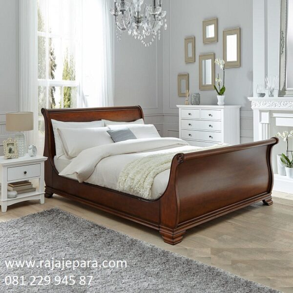 Tempat tidur klasik murah jati Jepara model desain set kamar ukiran bagong minimalis mewah modern unik ukuran dari kayu terbaru harga termurah