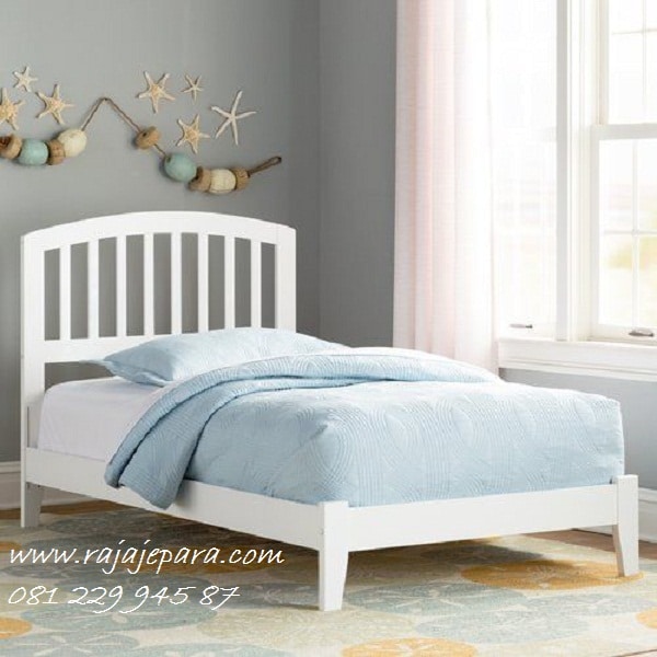 Tempat tidur anak kecil sederhana model desain contoh foto gambar set kamar minimalis mewah modern dan klasik terbaru warna putih harga murah