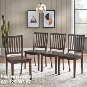 Meja kursi makan minimalis modern dan klasik mewah terbaru model desain gambar set meja kayu jati Jepara furniture dapur harga murah