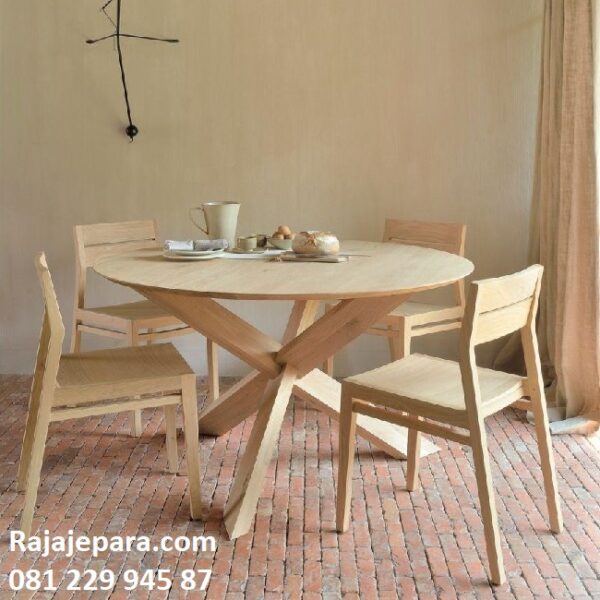 Model kursi makan sederhana minimalis mewah modern dan klasik retro vintage terbaru kayu jati Jepara model desain gambar jual harga murah