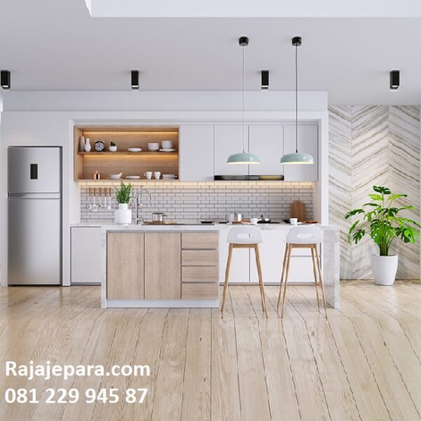 Kitchen set modern minimalis mewah dan klasik terbaru model desain lemari dapur classic style minimalist dari kayu dan HPL sederhana harga murah
