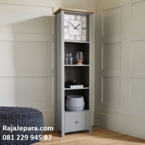 Model jam hias minimalis modern mewah dan klasik terbaru desain almari atau lemari hias dinding pajangan kayu Jepara harga murah