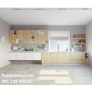 Modern kitchen set minimalis mewah klasik terbaru model desain lemari dapur dari kayu dan HPL di Jakarta Bandung Jogja Surabaya harga murah