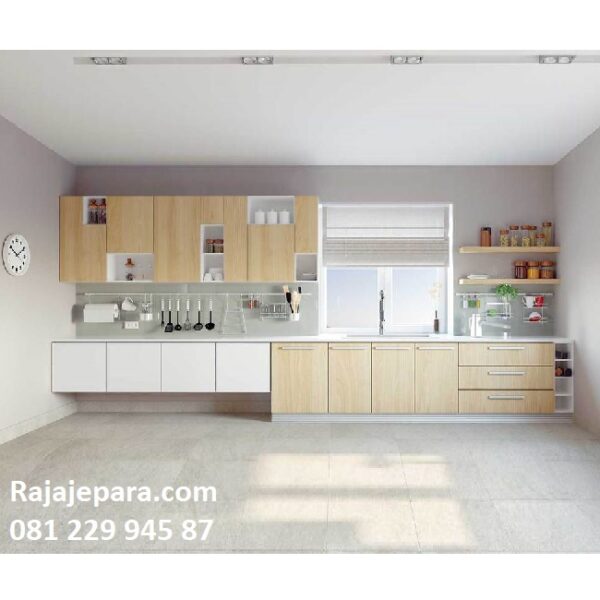 Modern kitchen set minimalis mewah klasik terbaru model desain lemari dapur dari kayu dan HPL di Jakarta Bandung Jogja Surabaya harga murah