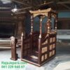 Mimbar masjid modern model desain gambar podium tempat khutbah sholat Jumat kubah dan tongkat sesuai sunnah minimalis kayu jati harga murah