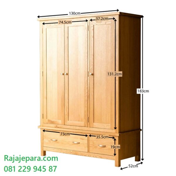 Harga-Lemari-Pakaian-3-Pintu kayu jati 3