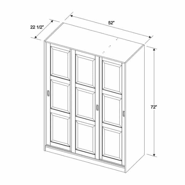 Lemari pakaian minimalis sliding murah model desain almari baju 3 pintu door geser warna putih modern dan klasik ukuran terbaru harga termurah