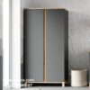 Lemari pakaian modern 2 pintu minimalis mewah dan klasik ukuran terbaru model desain almari baju dua pintu 1 laci warna hitam harga murah