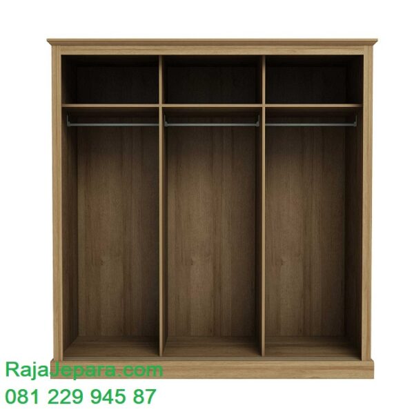 Harga lemari pakaian sliding 3 pintu minimalis mewah modern dan klasik ukuran terbaru model desain almari baju kaca geser door kayu jati jual murah