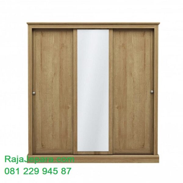 Harga lemari pakaian sliding 3 pintu minimalis mewah modern dan klasik ukuran terbaru model desain almari baju kaca geser door kayu jati jual murah