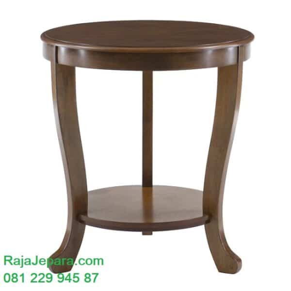Meja nakas jati Jepara model meja hias pajangan model minimalis mewah dan klasik samping tempat tidur dari kayu ukuran kecil harga murah